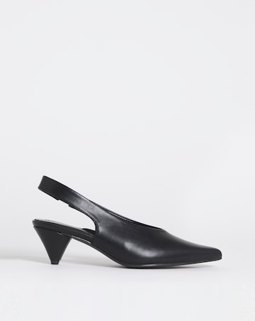 Rina Slingback Pointed Toe Heeled Shoes - Extra Wide Fit (EEE)
