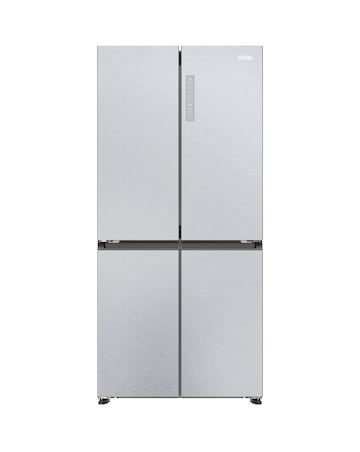 Haier Cube 83 HCR3818ENMG Total No Frost American Fridge Freezer - Silver