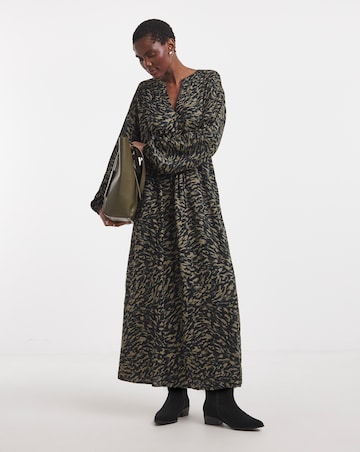 Long Sleeve Printed Maxi Dress