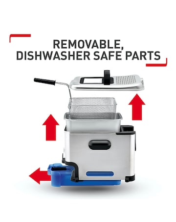 Tefal FR804040 3.5 Litre Stainless Steel Oleoclean Pro Deep Fryer