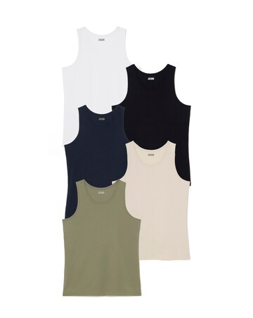 5 Pack Multi Vests Long