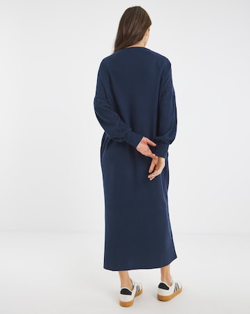 Textured Jersey Drop Shoulder Maxi Dress