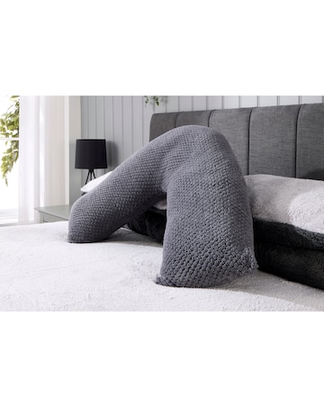 Waffle Fleece V-Shaped Cushion