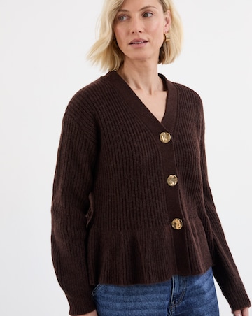 Peplum Knit Cardigan