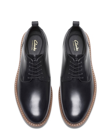 Clarks Aldwin Lace Leather Shoe - Black