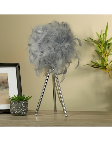 Feather Tripod Table Lamp
