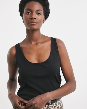 Pure Cotton Black Reversible Vest