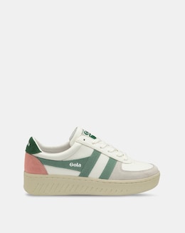 Gola Grandslam Trident Trainers - White/Green Mist/Evergreen