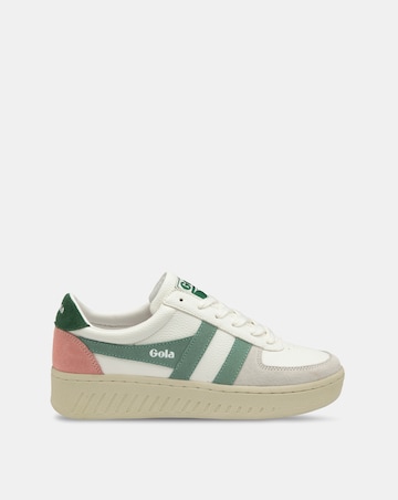 Gola Grandslam Trident Trainers - White/Green Mist/Evergreen