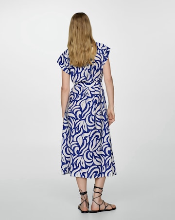 Mango Bow Shirt Midi Dress