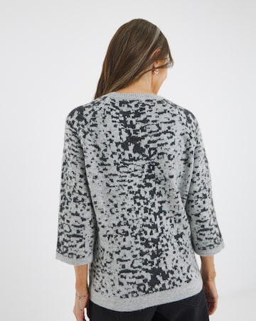 Animal Print Short Sleeve Jumper