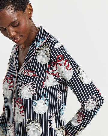 Chelsea Peers Jersey Button Up Disco Ball Print Pyjama Set