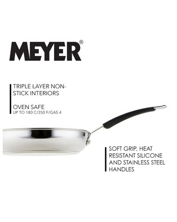Meyer Stainless Steel Induction Twin Pack- 20/28cm Frying Pan