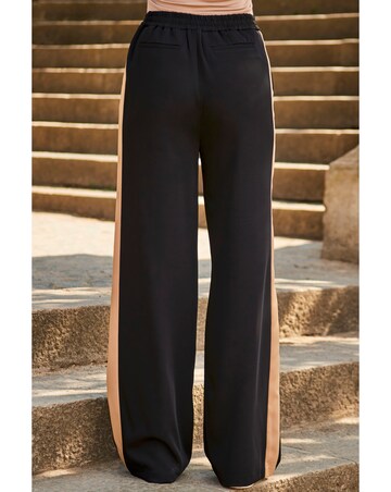 Sosandar Side Stripe Wide Leg Trouser
