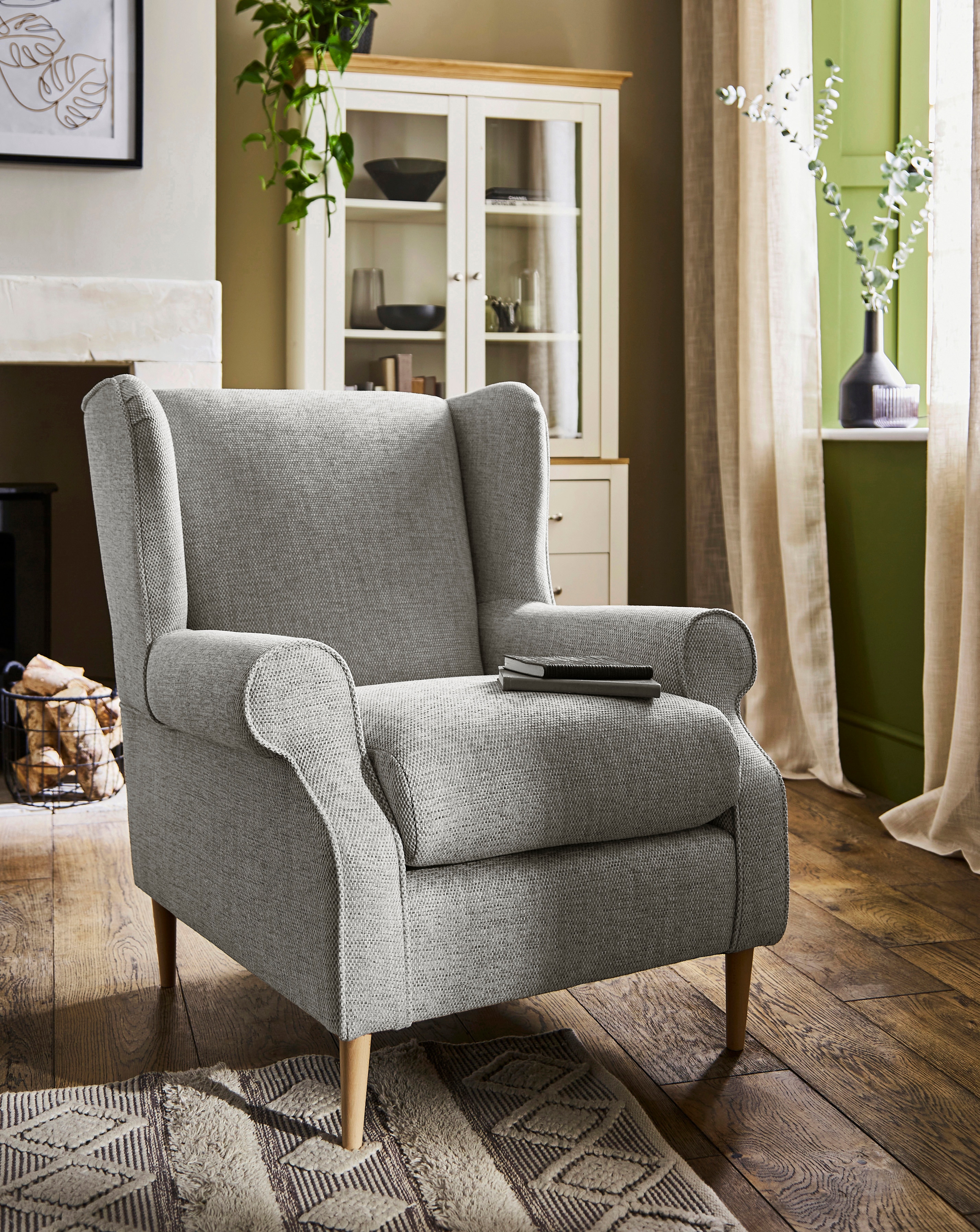 Accent Chair Sofology Wingback Chair Oversized Round Swivel Accent