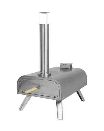 George Foreman 16" Stainless Steel Wood Pellet Pizza Oven