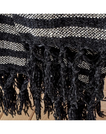 Catherine Lansfield Striped Chenille Throw