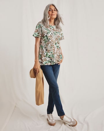 Julipa Button Shoulder Jersey Top