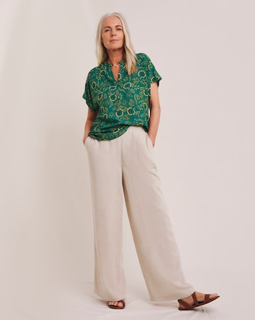 Julipa Printed Notch Neck Blouse