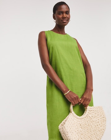 Linen Sleeveless Shift Dress