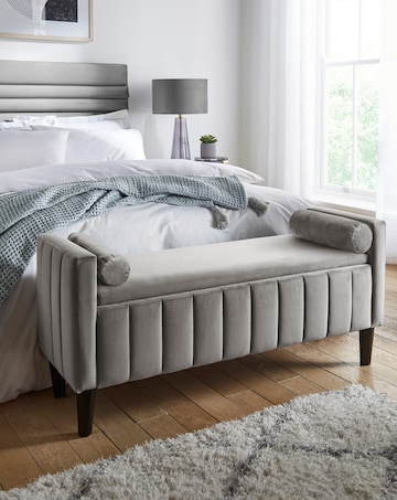 Eloise Winged Velvet Storage Ottoman