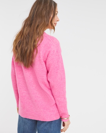 Pink Rib Detailing Jumper