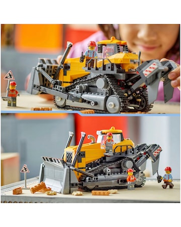 LEGO City Yellow Bulldozer Construction Site Building Toy Playset for Kids 60466