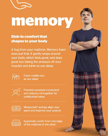 Silentnight 3 Zone Memory Foam Rolled Mattress - Medium