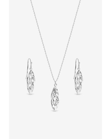 Inicio Polished And Pave Open Swirl Drop Set - Gift Box