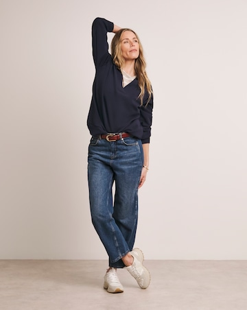 Anthology Navy Collared Modal Sweatshirt