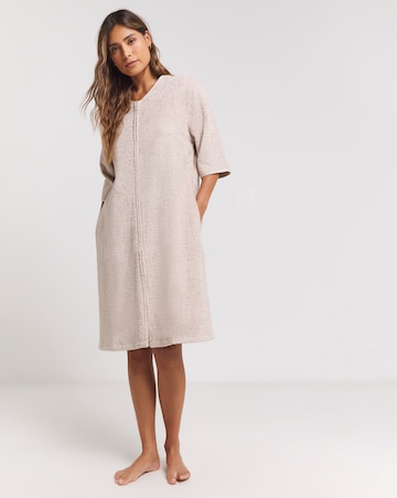 Pretty Secrets Cotton Towelling Zip Through Dressing Gown