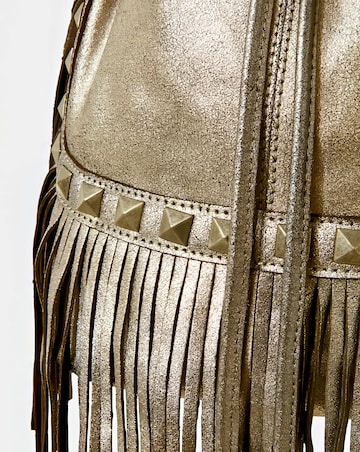 Joe Browns Gold Rush Metallic Suede Bag