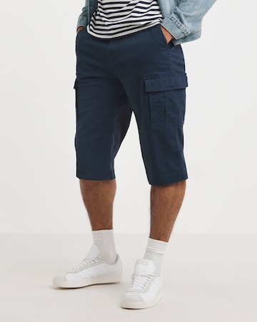 3/4 Length Cotton Stretch Cargo Short