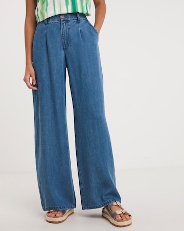 Mid Blue LyocellSoft Wide Leg Jeans