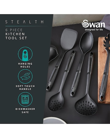 Swan Stealth 6 Piece Kitchen Tool Set