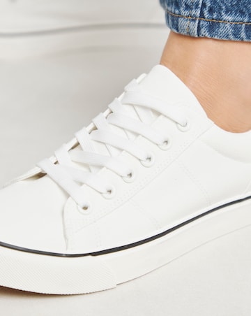 Ryder Lace Up Canvas Trainer - Wide Fit (E)