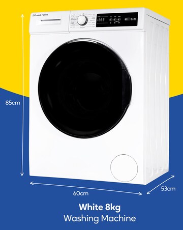 Russell Hobbs RH814W111W, 8Kg, 1400rpm, Washing Machine - White