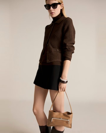 Mango Polo Neck Knitted Choco Jacket