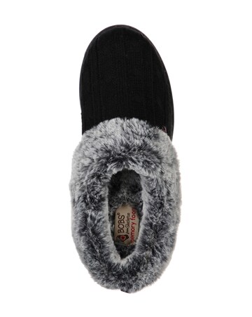 Skechers Ice Angel Knitted Mule Slippers Wide Fit