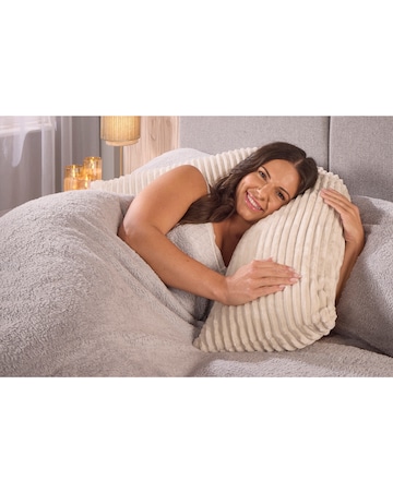 Huggleland Velvet Jumbo Cord V-Shaped Cushion