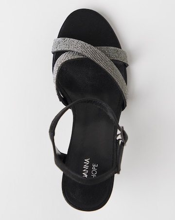 Joanna Hope Diamante Crossover Heeled Sandal - Wide Fit (E)