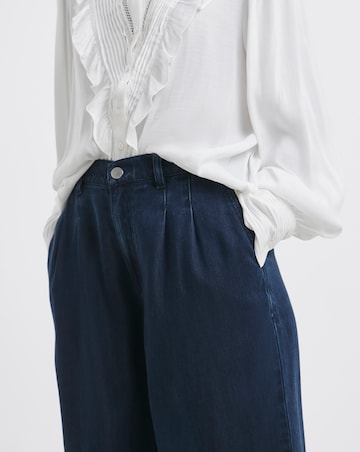 Indigo Wide Leg Jeans with Tencel TM Lyocell