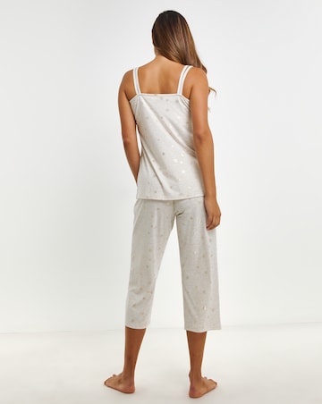 Pretty Lounge Snowflake Fold Top Culotte Pyjama Set