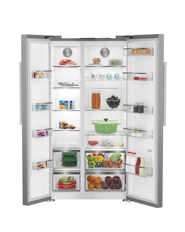 Hotpoint HPG26592XP4UKWR Dual No Frost American Fridge Freezer - Silver