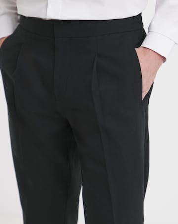 Linen Blend Elasticated Tapered Trouser