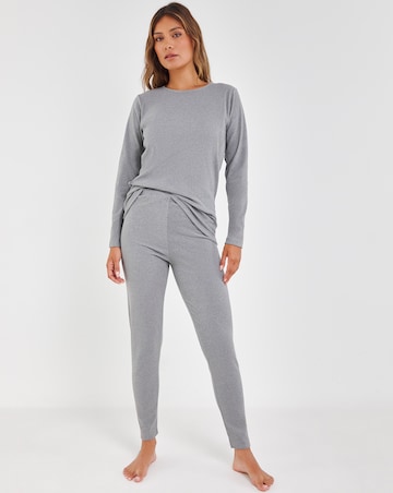 Pretty Secrets Thermal Brushed Fleece Legging - Grey