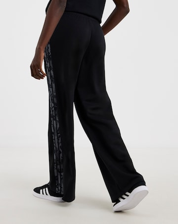 adidas Wide Leg Leopard Print 3 Stripe Jogger