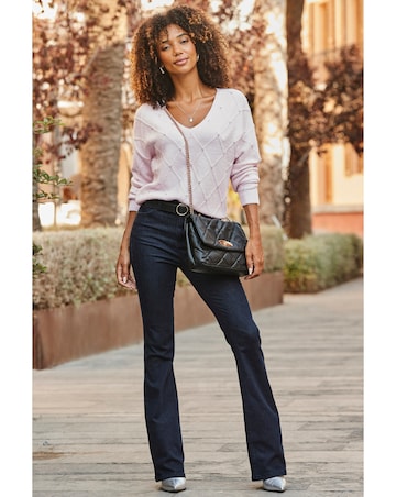 Sosandar Diamond V Neck Jumper