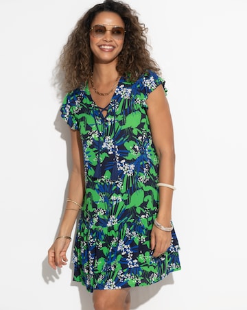 Pour Moi Gracie Crinkle Frill Swing Beach Dress