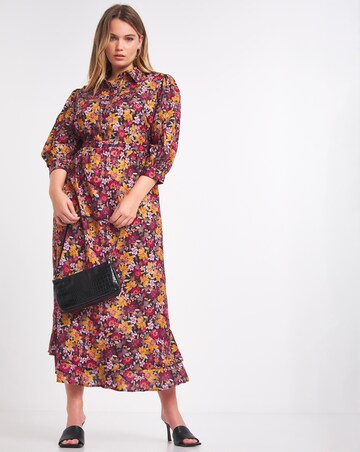 Lovedrobe Print Flip Hem Midi Dress